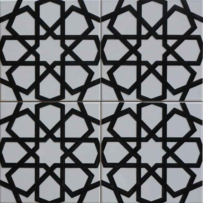 20x20 cm Çini Karo D-89 Beyaz